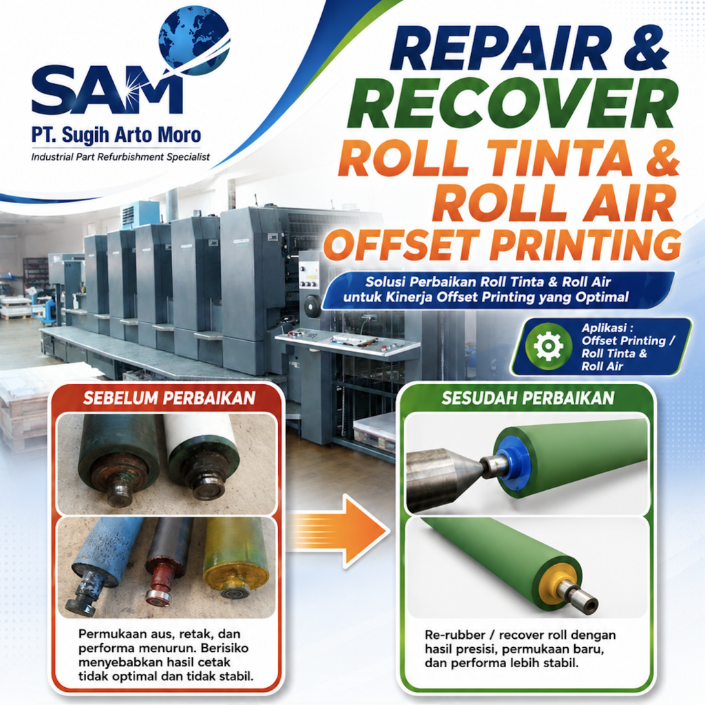 Recover Roll Tinta Roll Air Roll Alkohol Roll Teflon Offset Printing